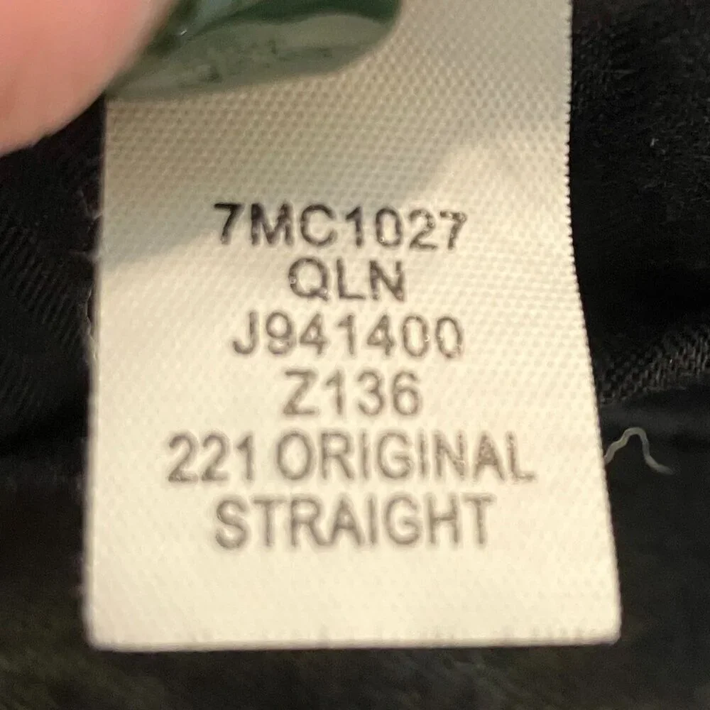 Lucky Brand 221 Mens Original Straight Fit Cropped Jeans 34x28 Black AN EXC - Picture 8 of 12